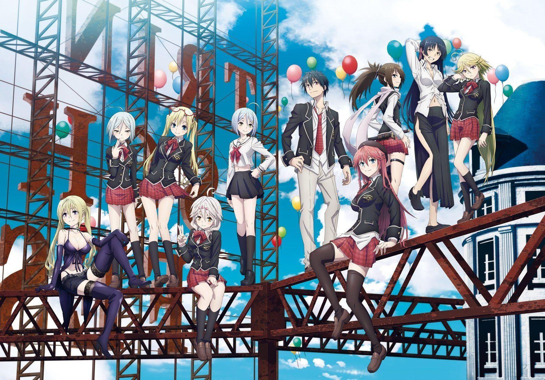 1800x1253 Trinity Seven anime girls Asami Lilith Kannazuki Arin group