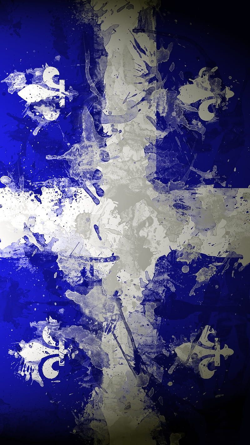 800x1422 Quebec Flag, blue and white, ca, canada, canadian, maple leaf, paint, red and white, HD phone wallpaper