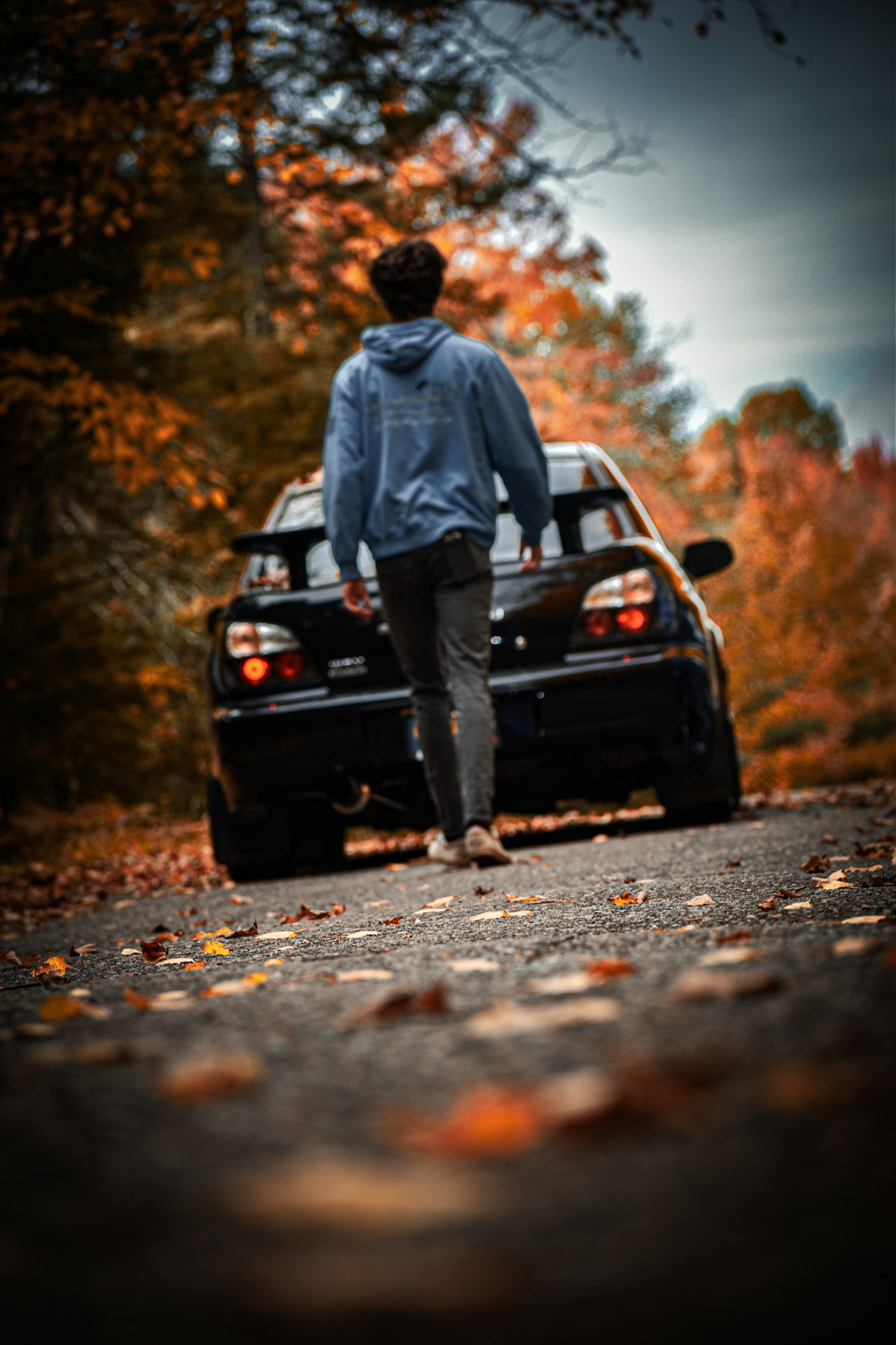 3000x4500 A person standing on the back of a car photo