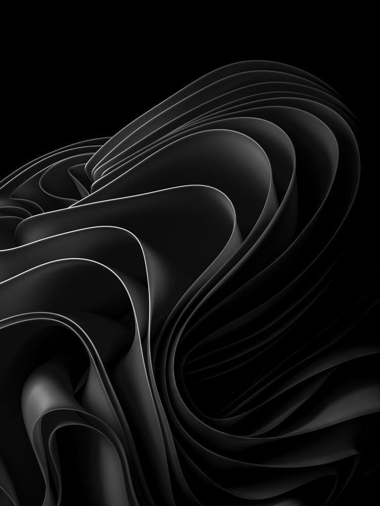768x1024 Windows 11 Wallpaper 4K, AMOLED, Dark Mode