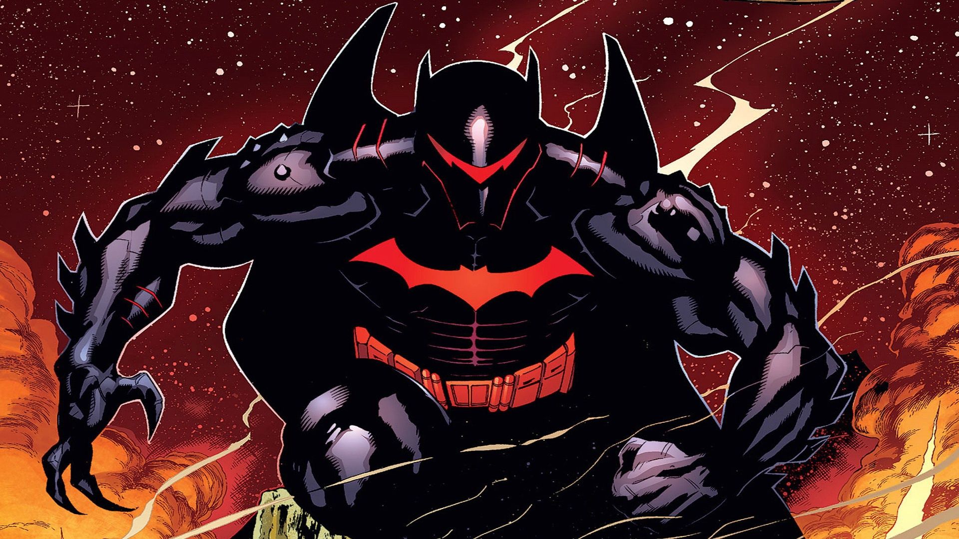1920x1080 Wallpaper batman, Batman, costume, armor, armor, DC Comics, helmet, hellbat for mobile and desktop, section фантастика, resolution 1920x1080