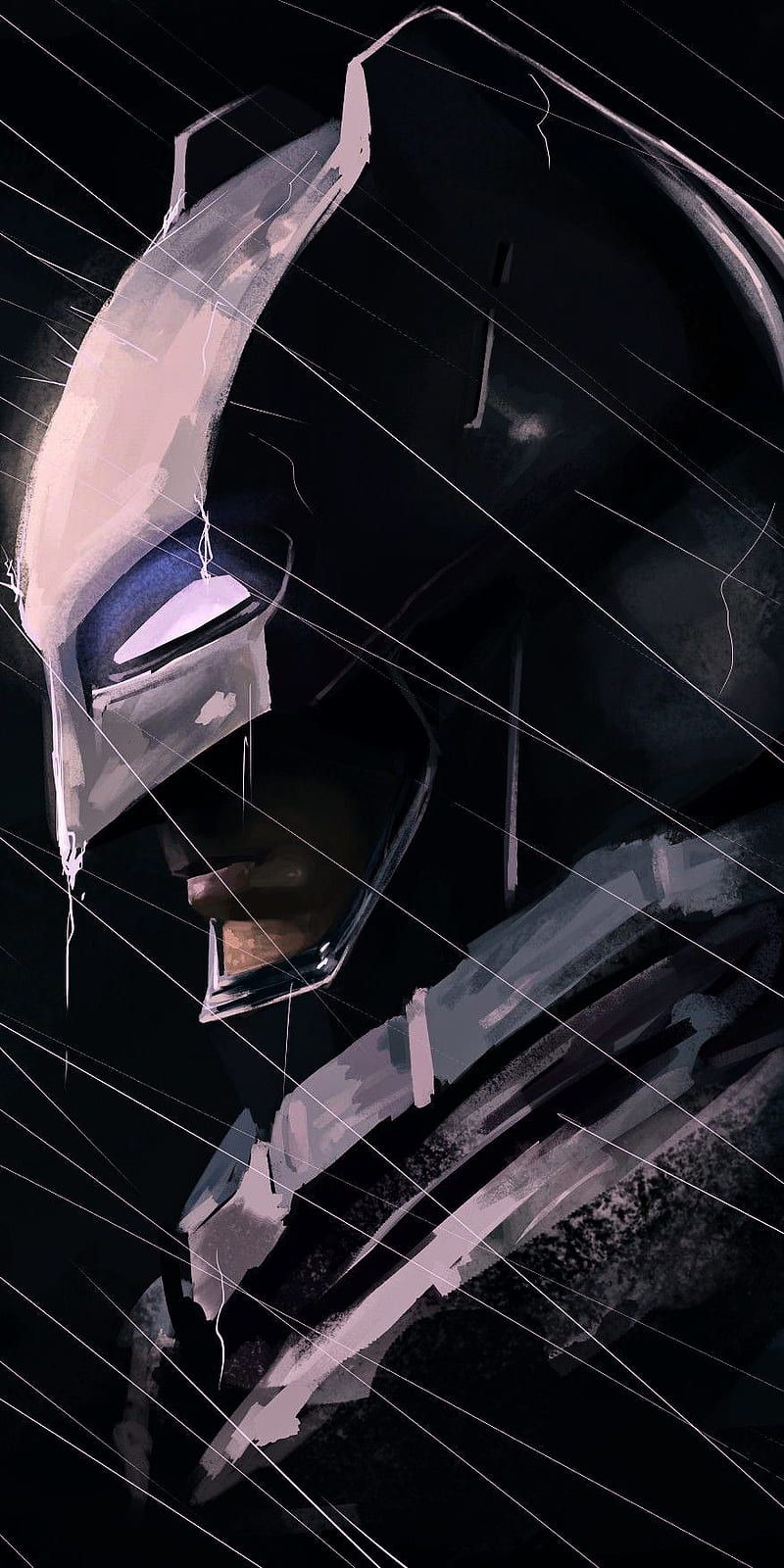 800x1600 Batman Mech Suit, mech suit, armour, dc comics, dc, dark knight, night, day vs night, HD phone wallpaper
