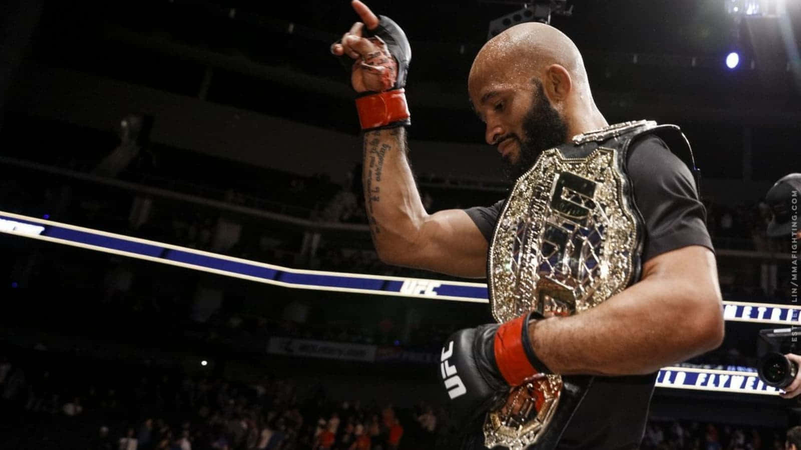 1600x900 Download MMA Champion Demetrious Johnson As Mighty Mouse Wallpaper