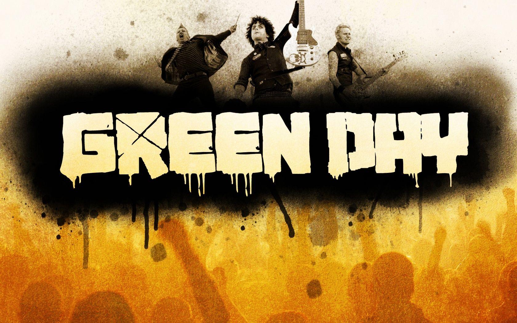 1680x1050 Green Day Rock Band Wallpaper