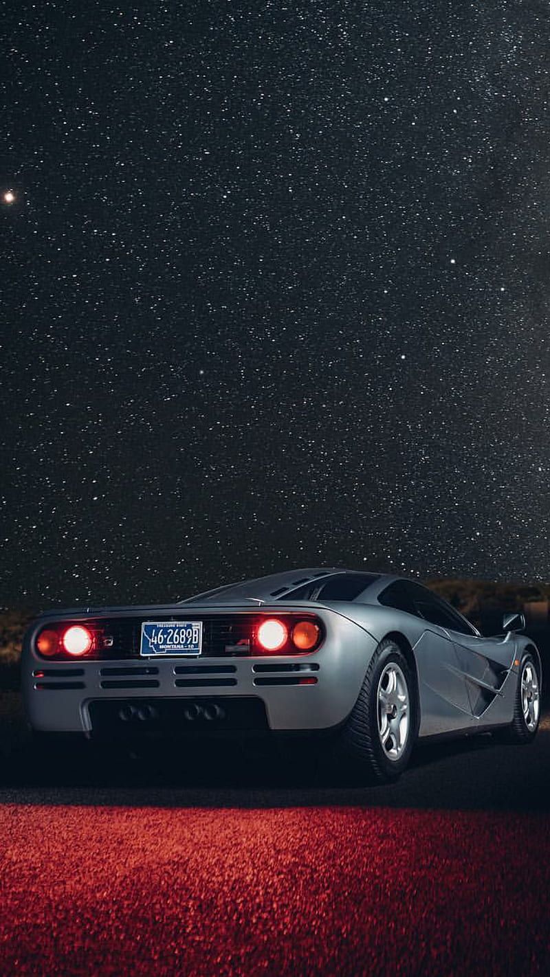 800x1422 McLaren F1 Astronomy, car, galaxy, night, esports, stars, supercar, HD phone wallpaper