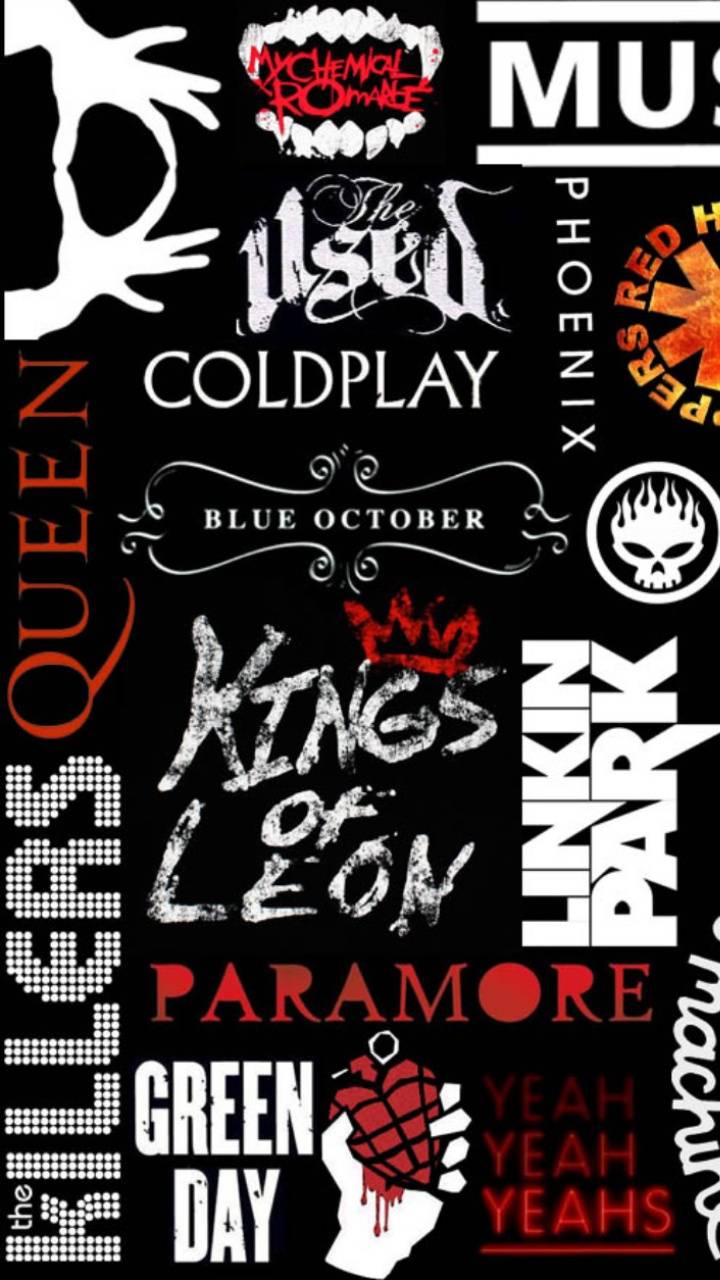 720x1280 Rock band collage wallpaper