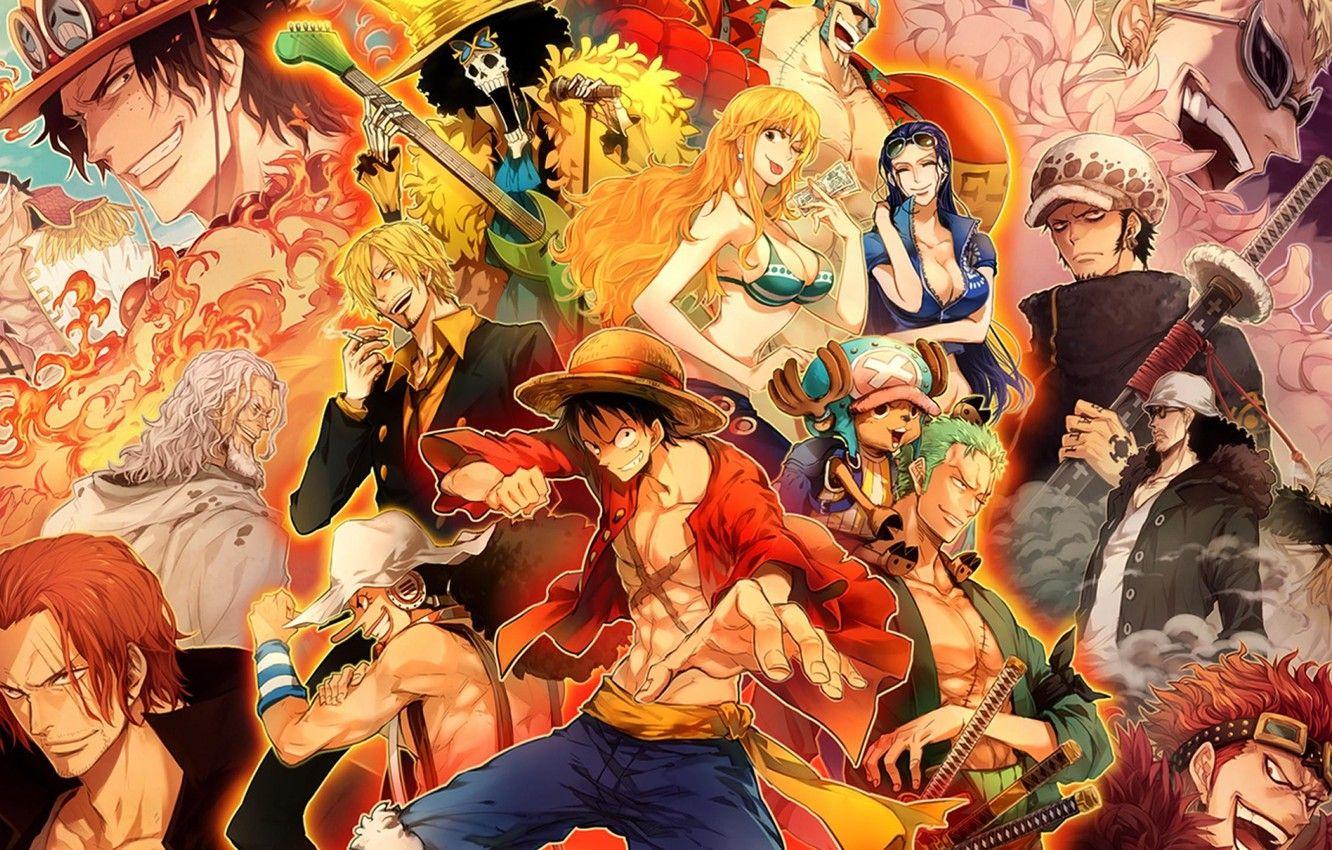 1332x850 Wallpaper game, Chopper, One Piece, anime, Robin, asian, Shanks