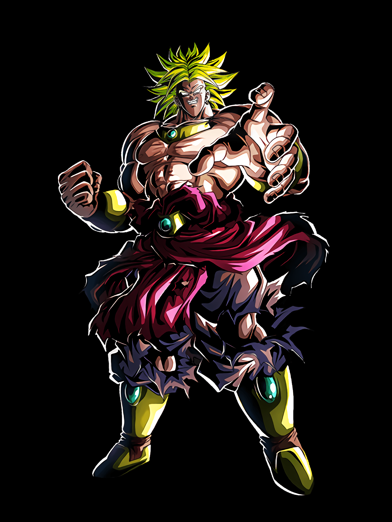 1536x2048 HD Dark Broly Wallpaper: DBZDokkanBattle
