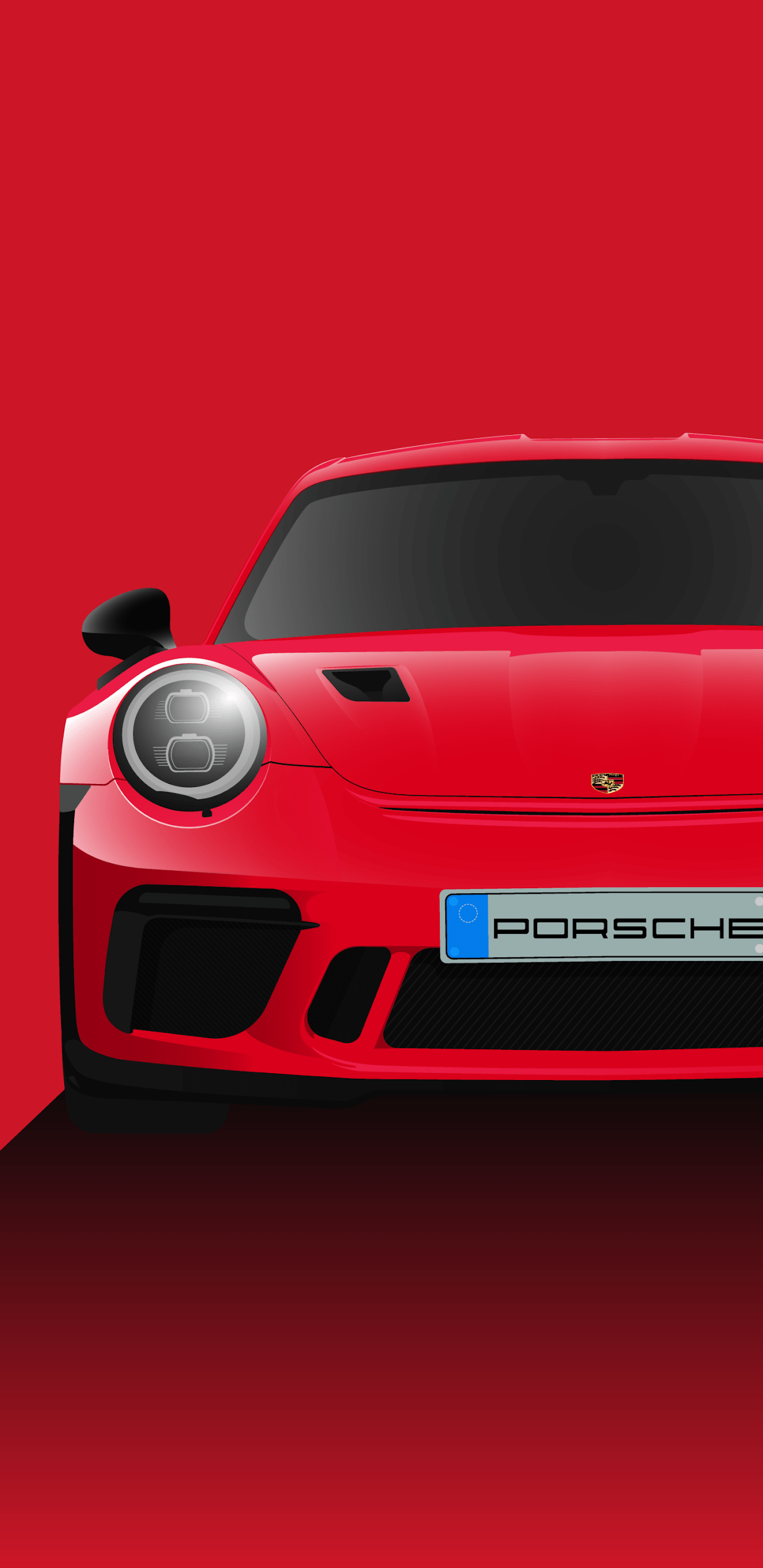 1237x2542 Porsche Minimalist mobile wallpaper Mobile Walls