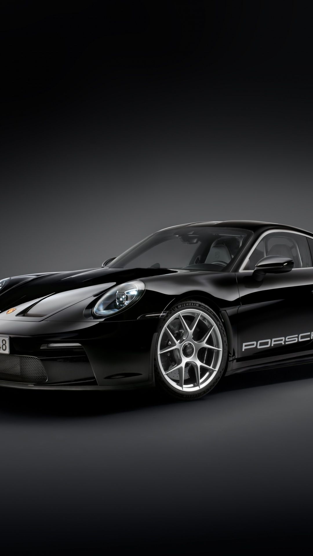 1080x1920 Black Porsche 911 Wallpaper in 8K Resolution