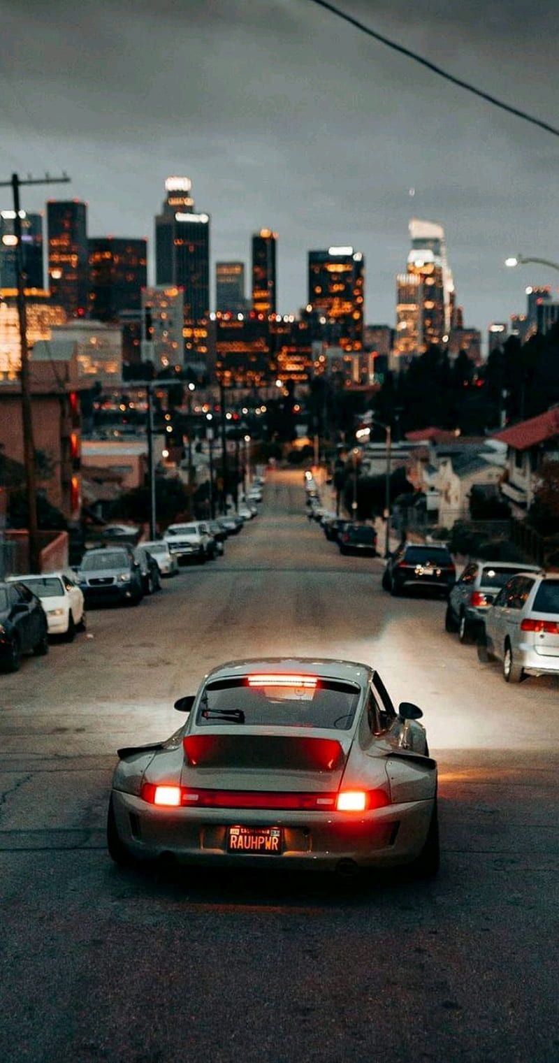 800x1521 Porsche, LB, night, NewYork, RWB, HD phone wallpaper