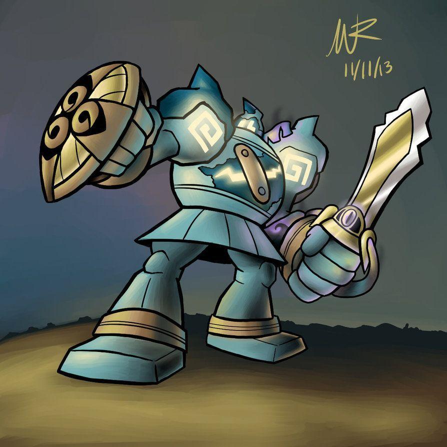 894x894 Golurk & Aegislash by marioshi64 : pokemon. Pokemon, Ghost