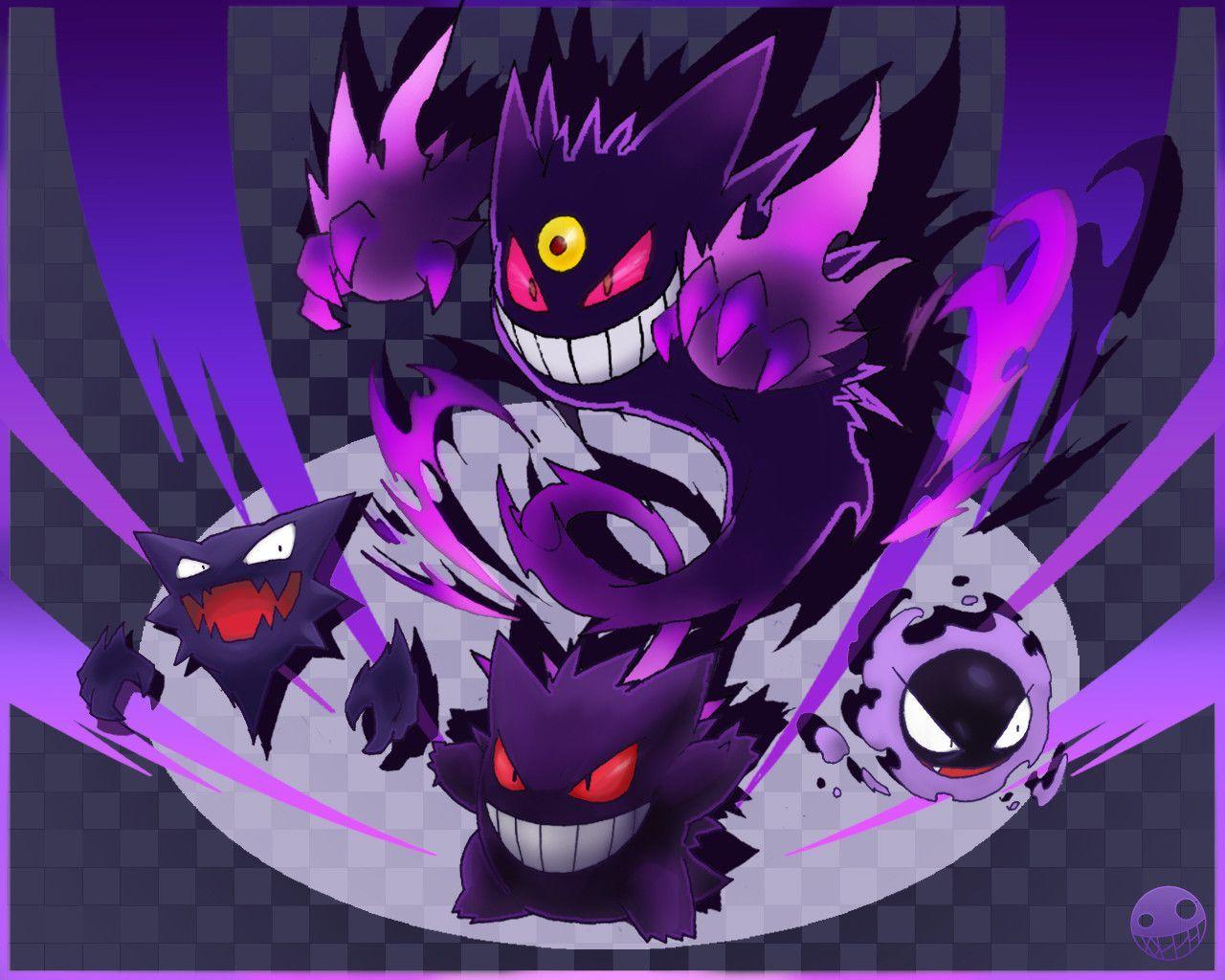 1280x1024 aegislash fan art pokemon, Pokemon, Gengar