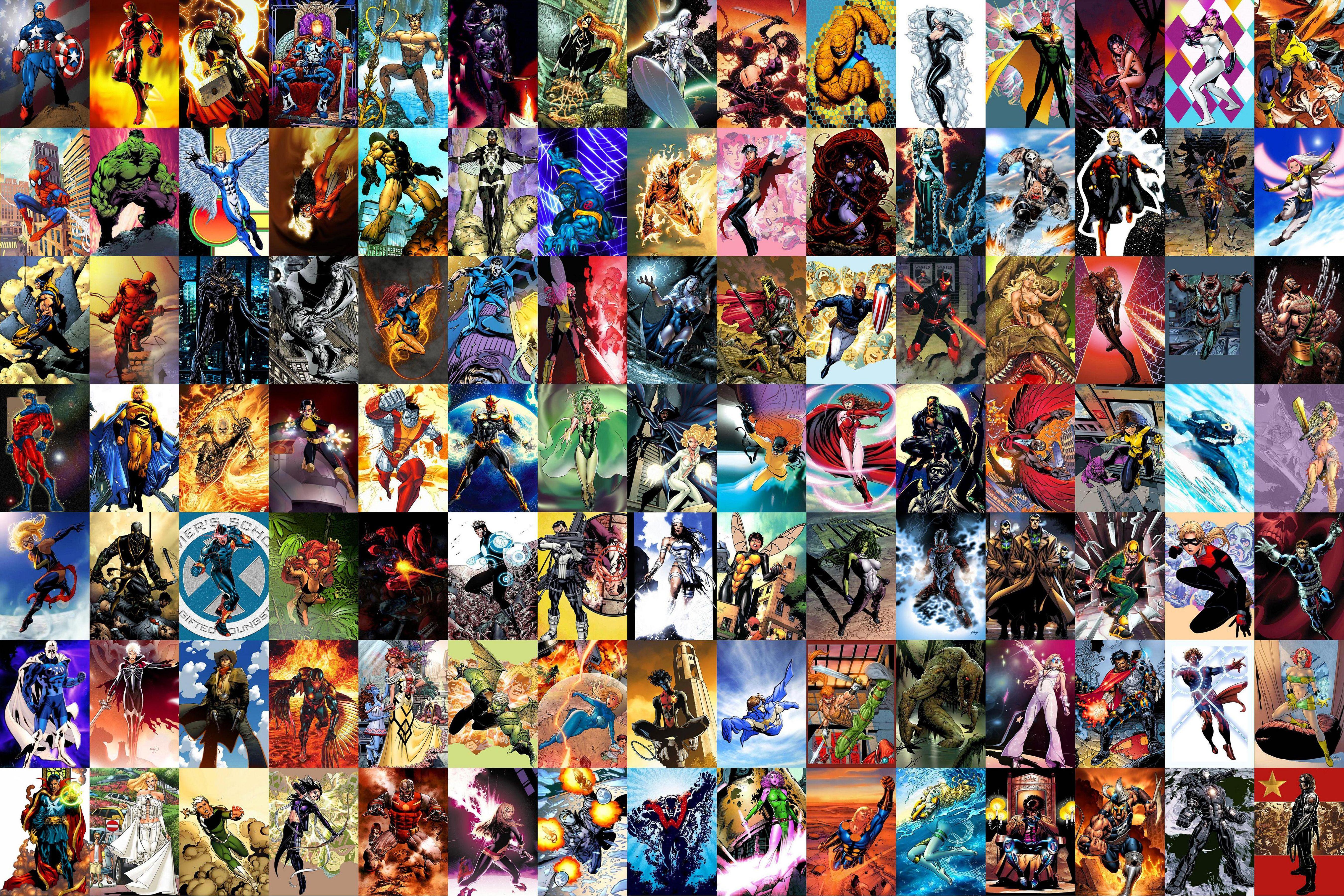 5400x3600 Free download Marvel Cover Collage Computer Wallpaper Desktop
