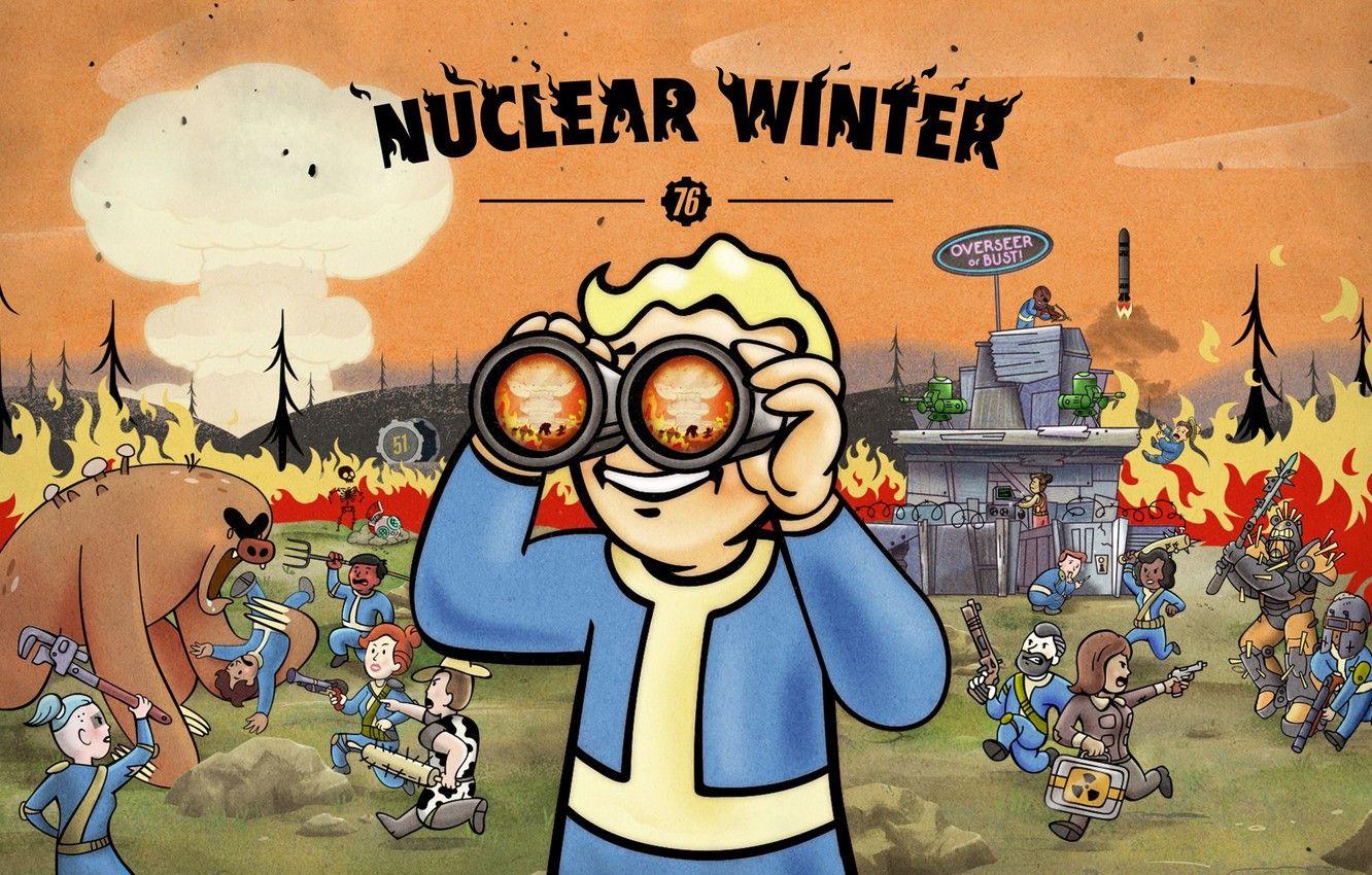1332x850 Wallpaper Fire, Fallout, Bethesda Softworks, Bethesda, Characters