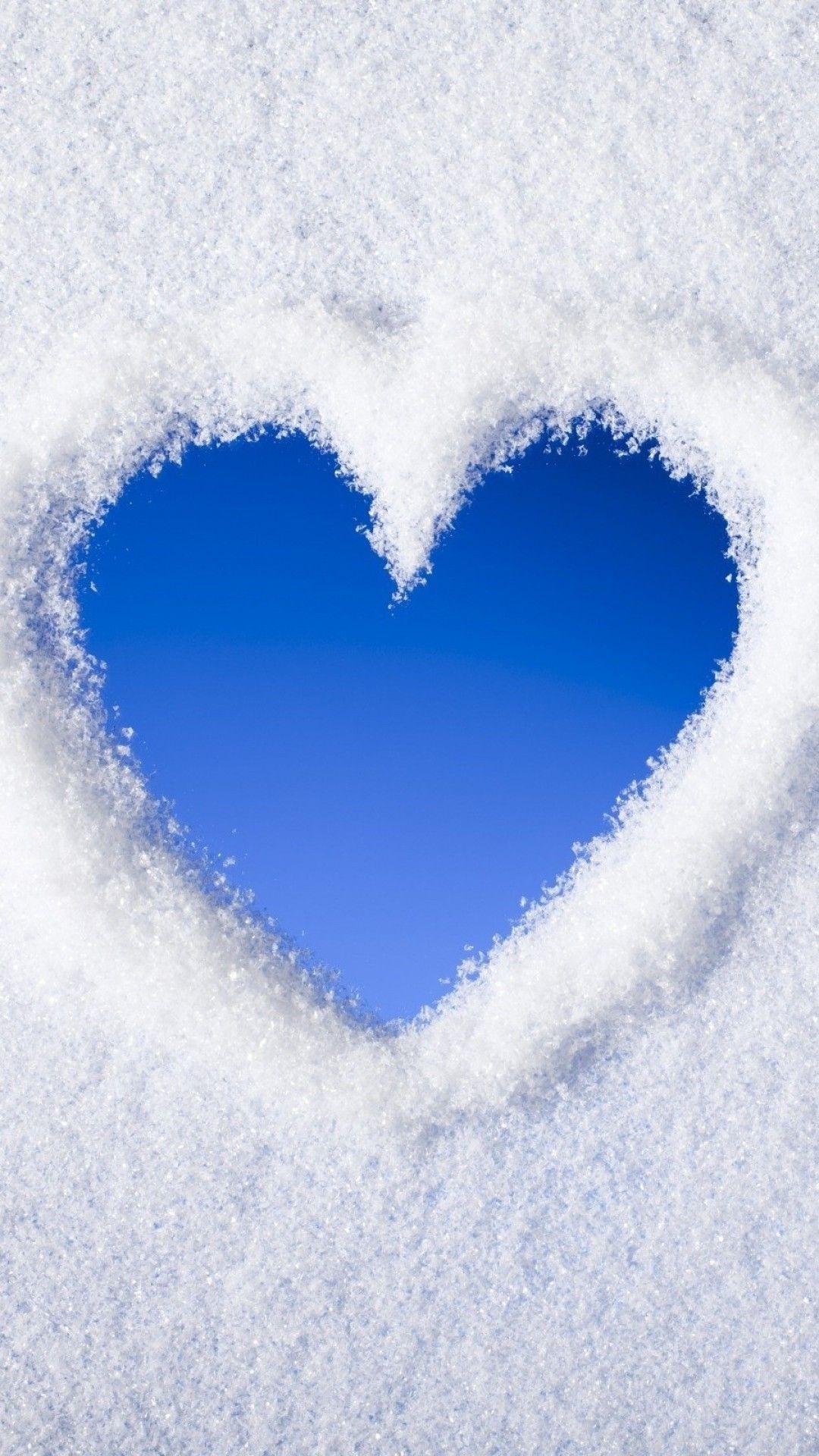 1080x1920 Blue Heart Wallpaper