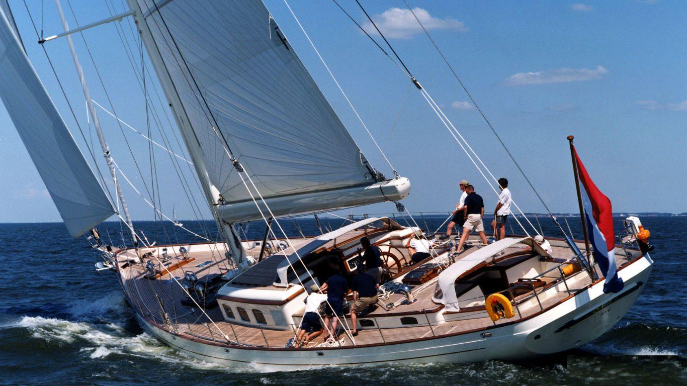 1366x768 Classic sailing yacht / custom II Huisman. Yachts