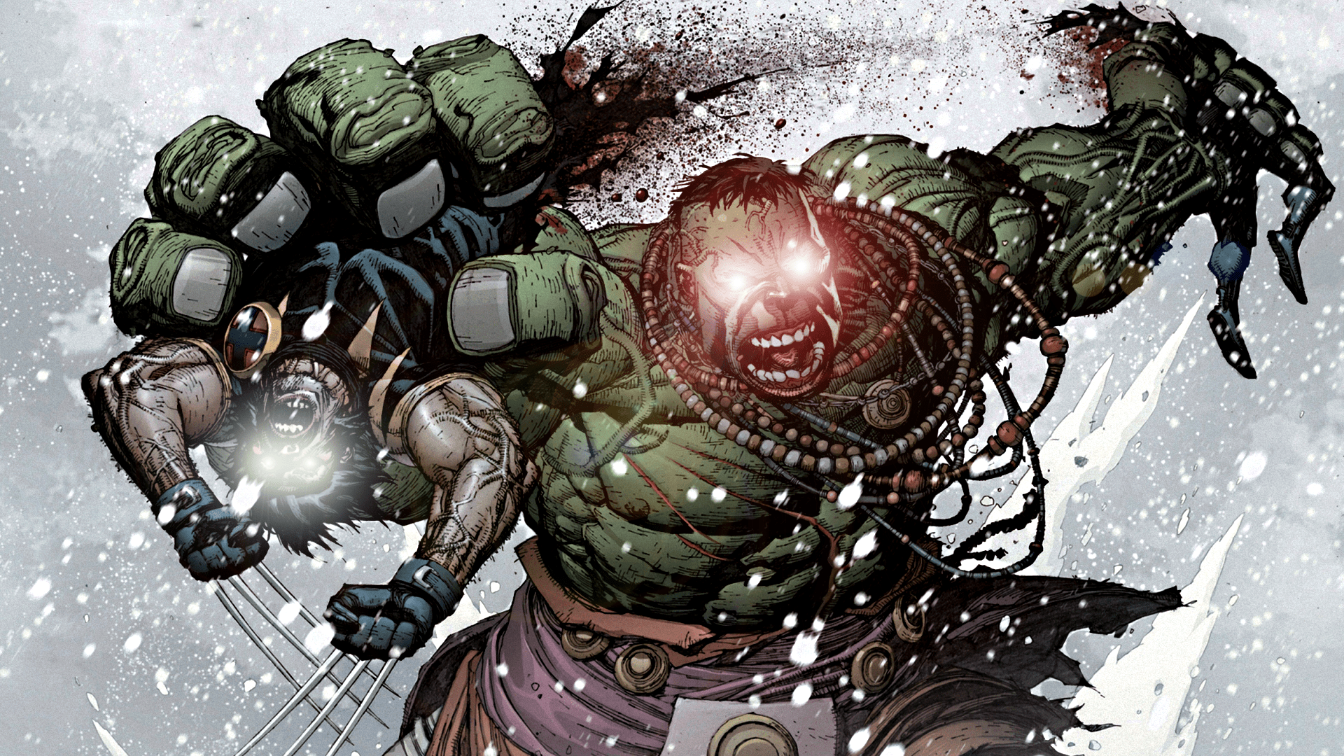1920x1080 Hulk The Hulk Marvel Wolverine Blood Light wallpaperx1080