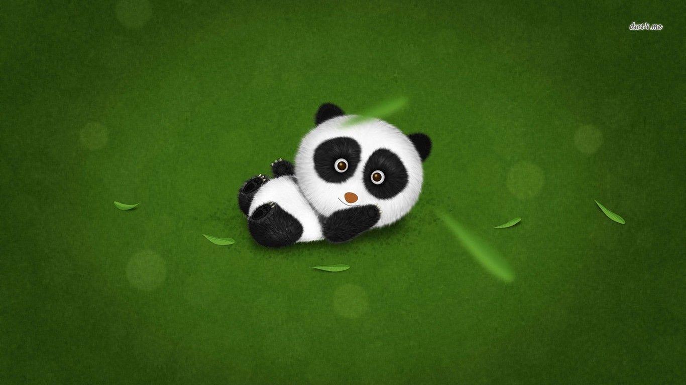 1366x768 Baby panda wallpaper Art wallpaper