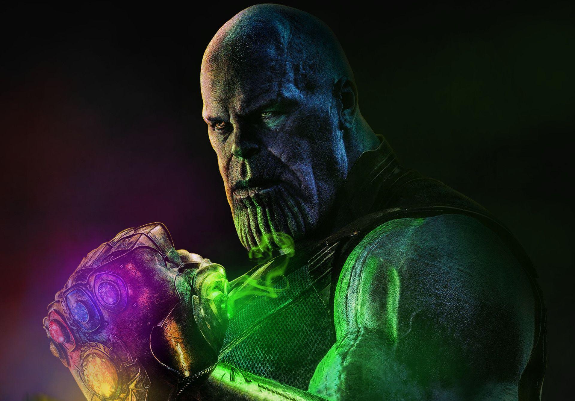 1920x1340 Thanos Artwork With Infinity Stone, Full HD Wallpaper