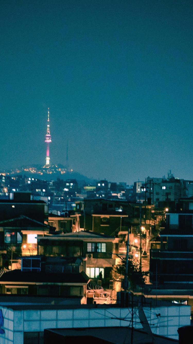 750x1334 Seoul Skyline Wallpaper