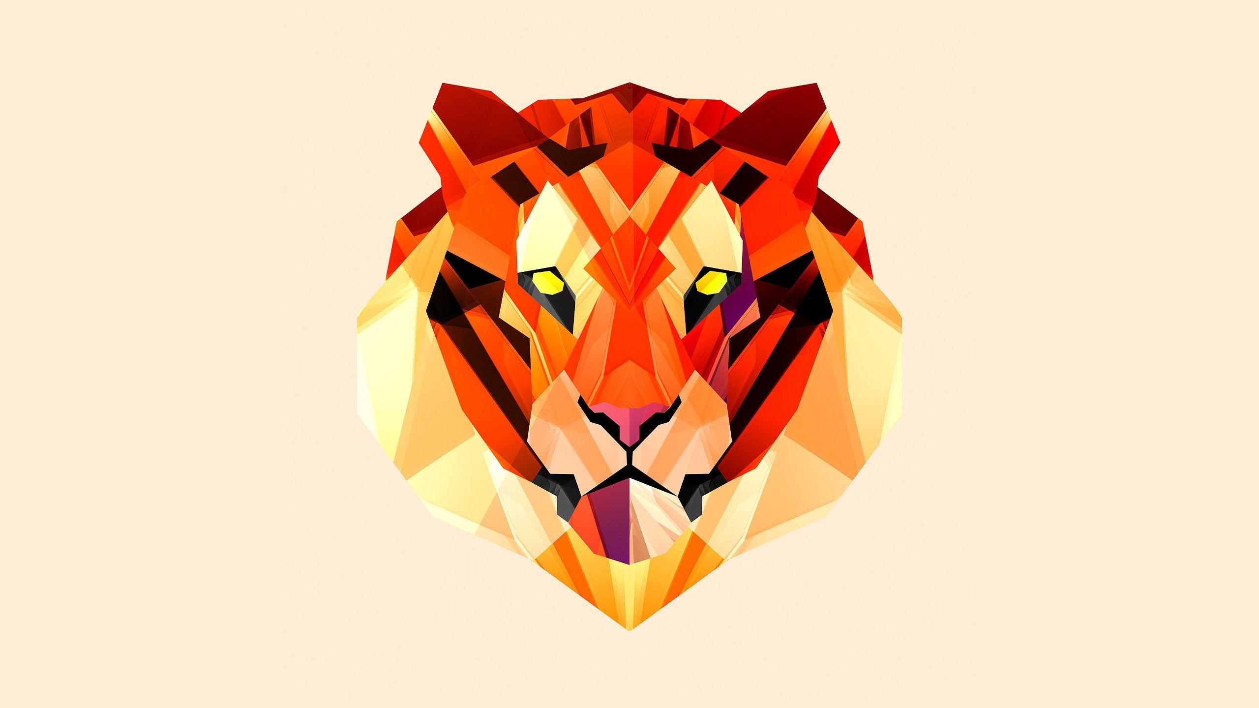 Tiger Minimalist 4K Wallpaper #19