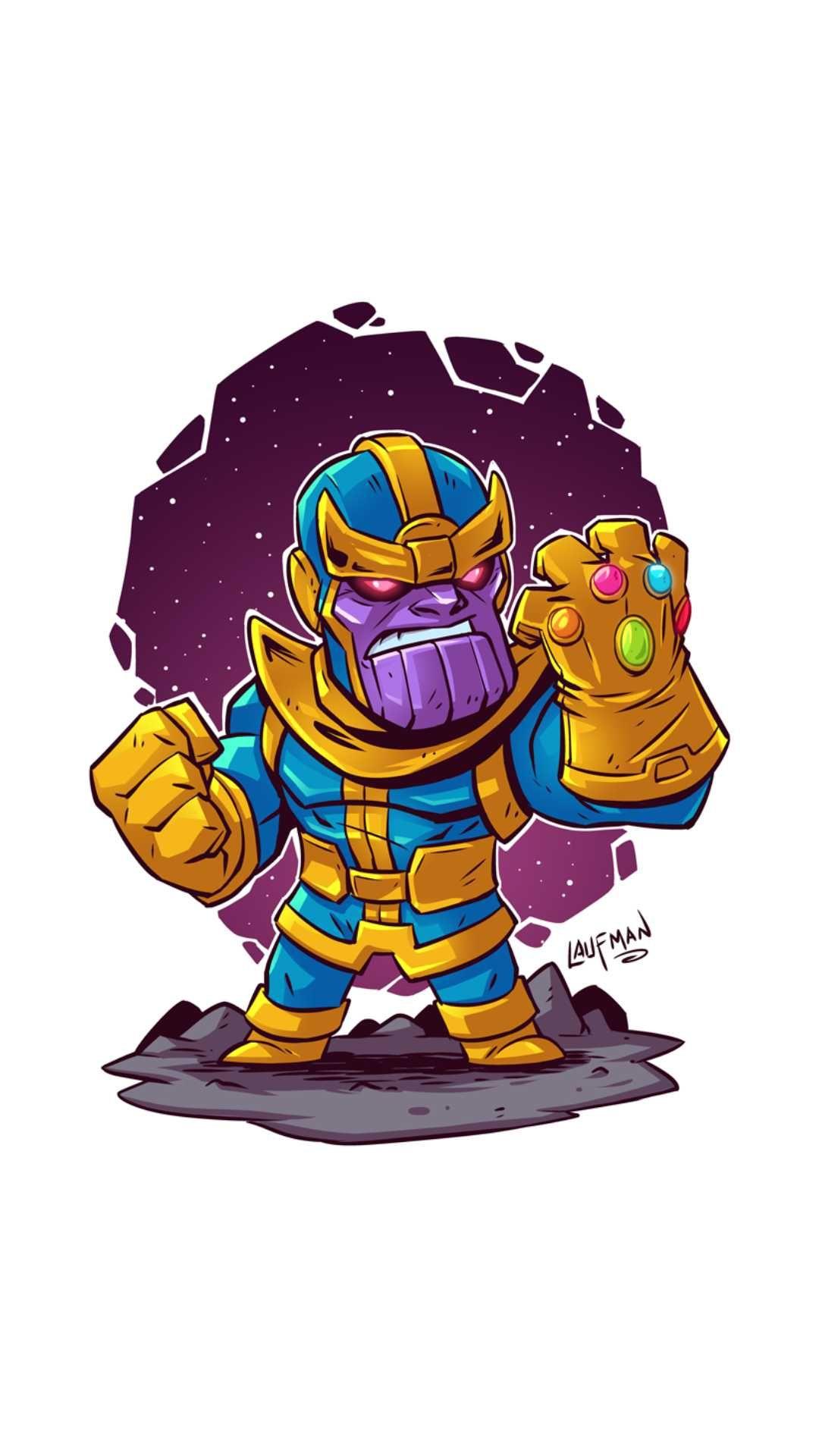 1080x1920 Free download Marvel Thanos Cute Art iPhone Wallpaper Phone