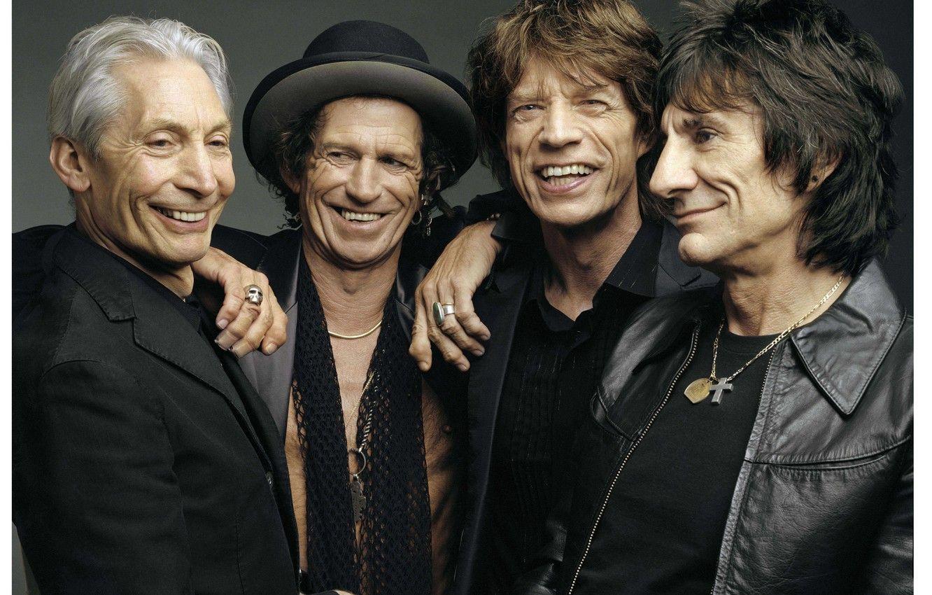 1332x850 Wallpaper joy, smile, grey, background, group, The Rolling Stones