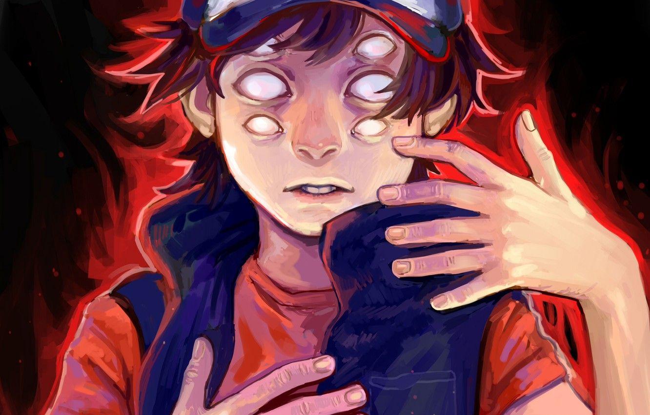 1332x850 Wallpaper eyes, art, guy, Six, Gravity Falls, Dipper Pines