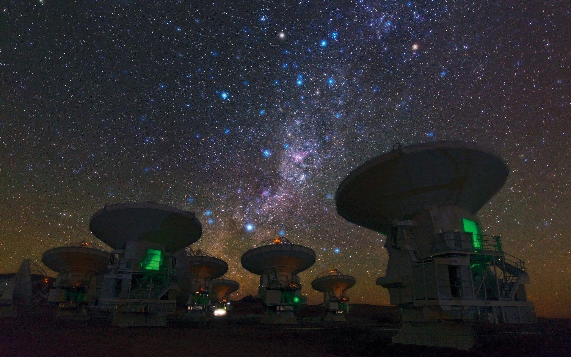 1920x1200 landscape, Milky Way, Space, Atacama Desert, Chile, Galaxy, Universe, Starry Night, Long Exposure Wallpaper HD / Desktop and Mobile Background