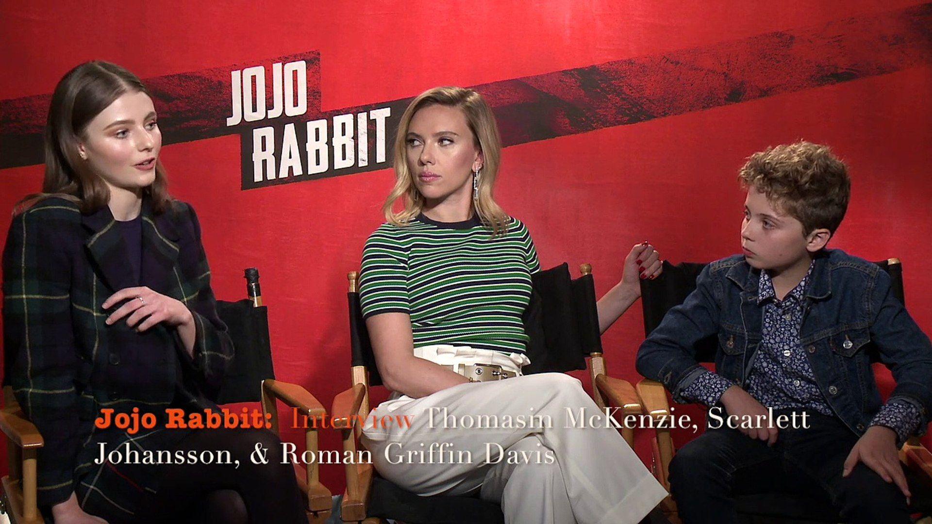 1920x1080 Jojo Rabbit Interview Thomasin McKenzie, Scarlett Johansson