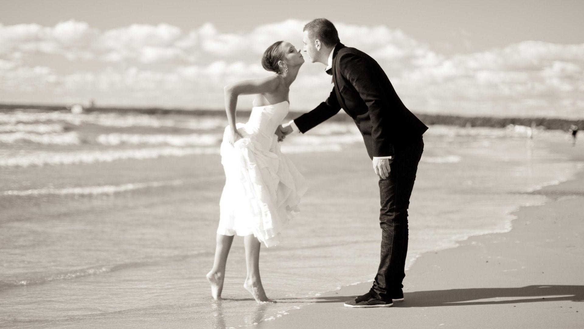 1920x1080 Vintage Wedding Beach Photography HD Wallpaper