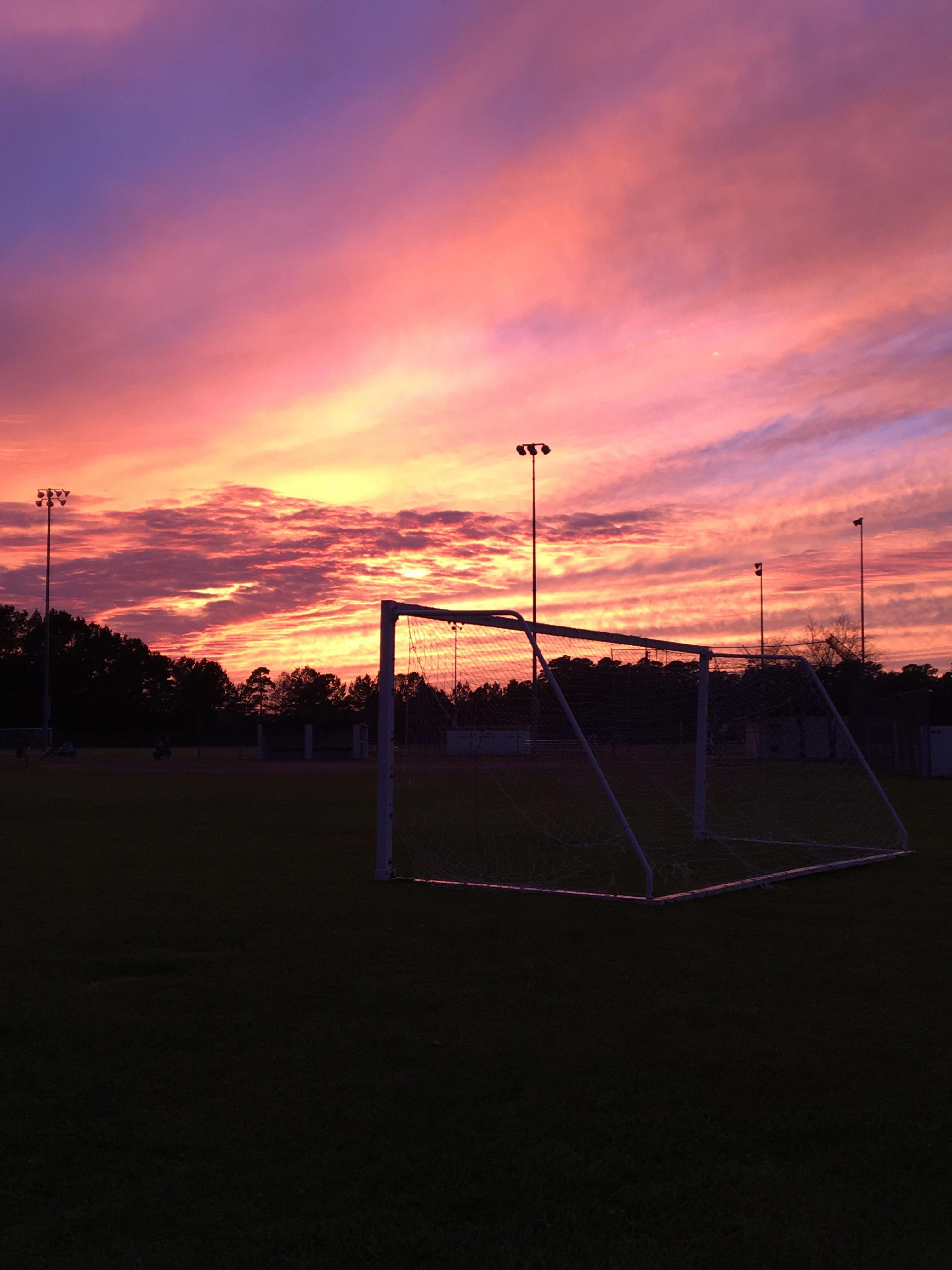 3024x4032 Sunset over the soccer field #soccerexercises. Soccer art, Soccer