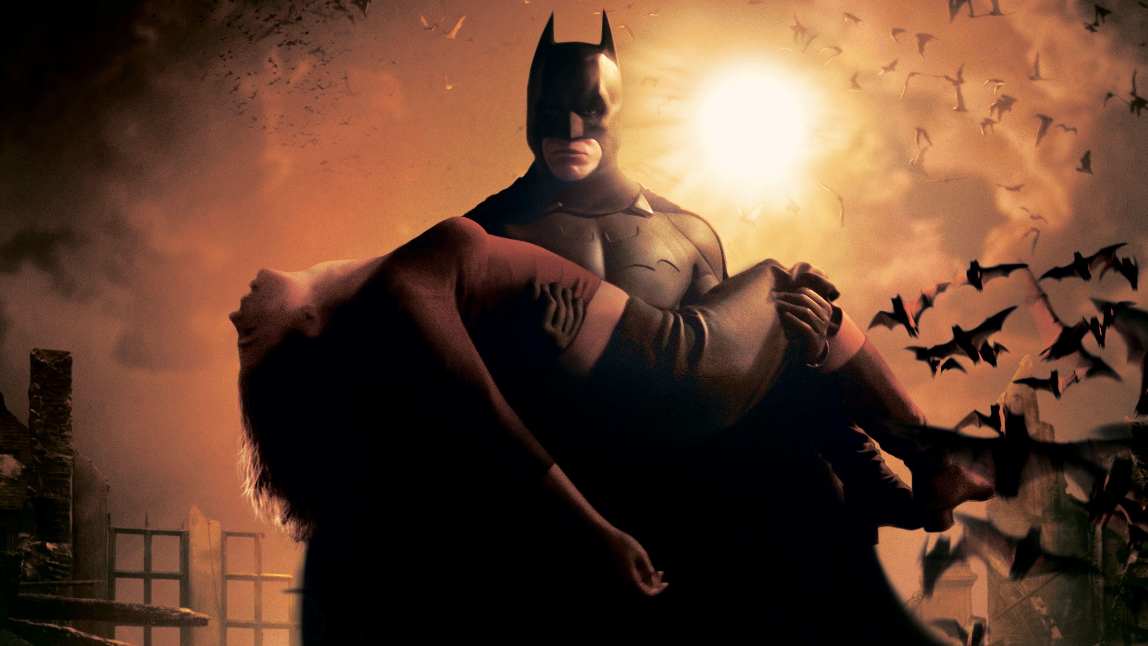 3840x2160 Katie Holmes Batman Begins Poster 4k superheroes wallpaper, HD