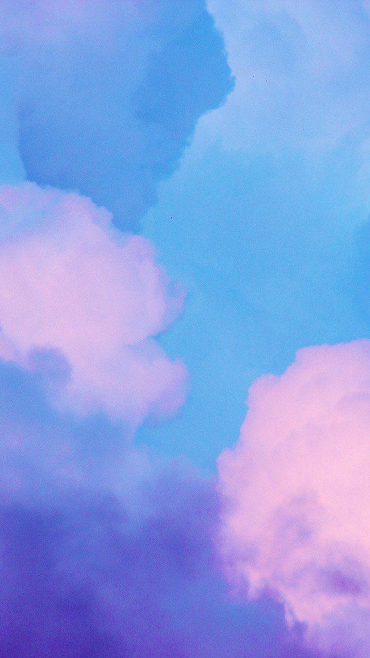 750x1334 iPhone wallpaper. sky blue pastel art