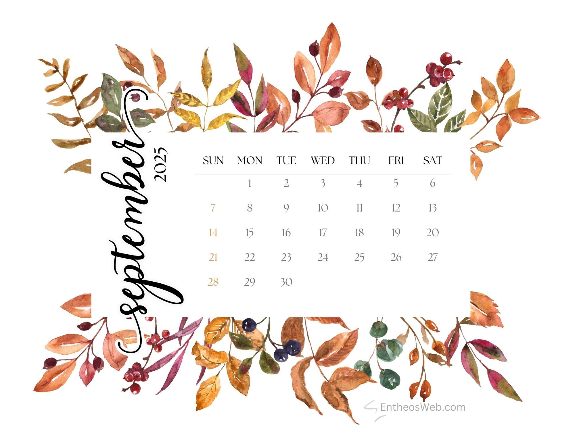 2000x1545 Free September 2025 Printable Calendar Downloads