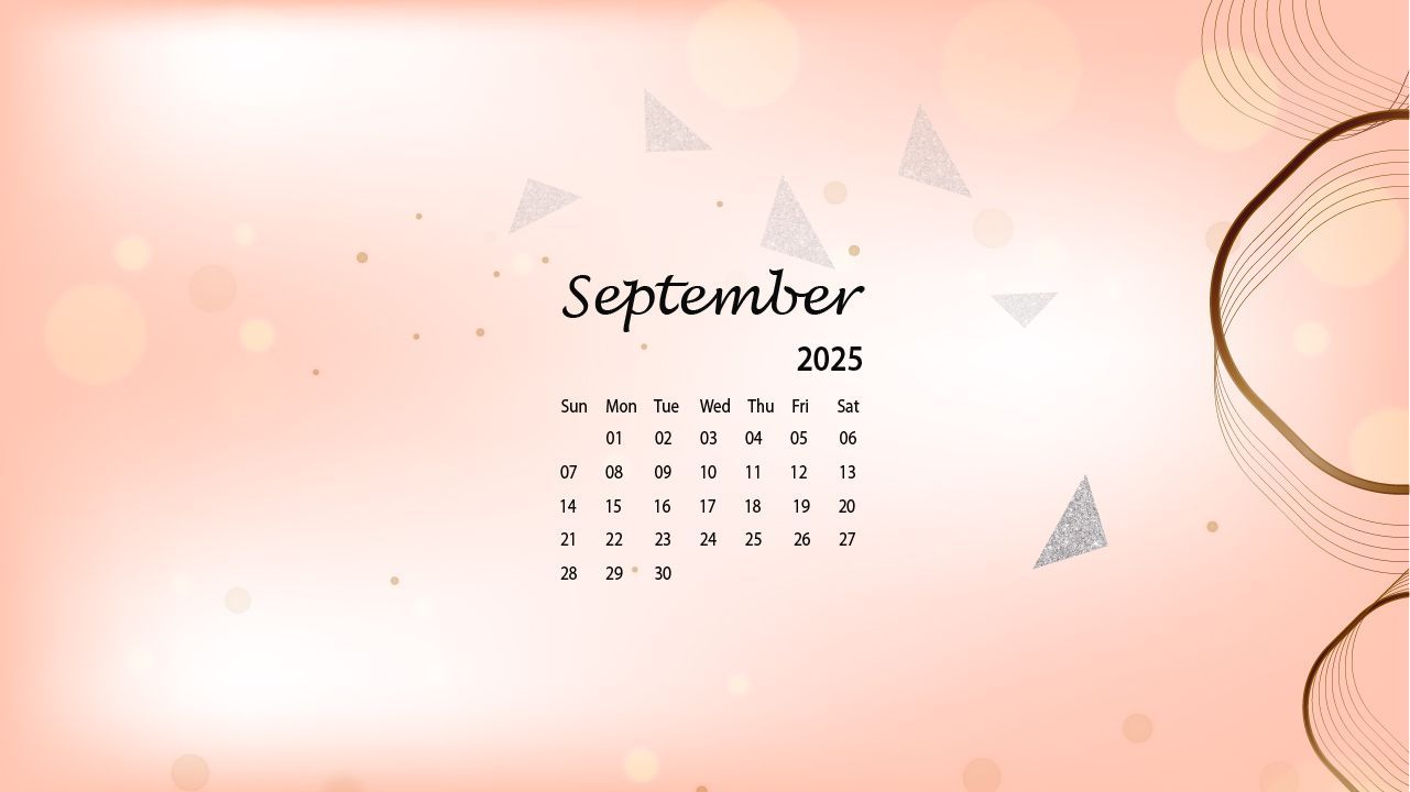 1281x720 September 2025 Desktop Wallpaper Calendar