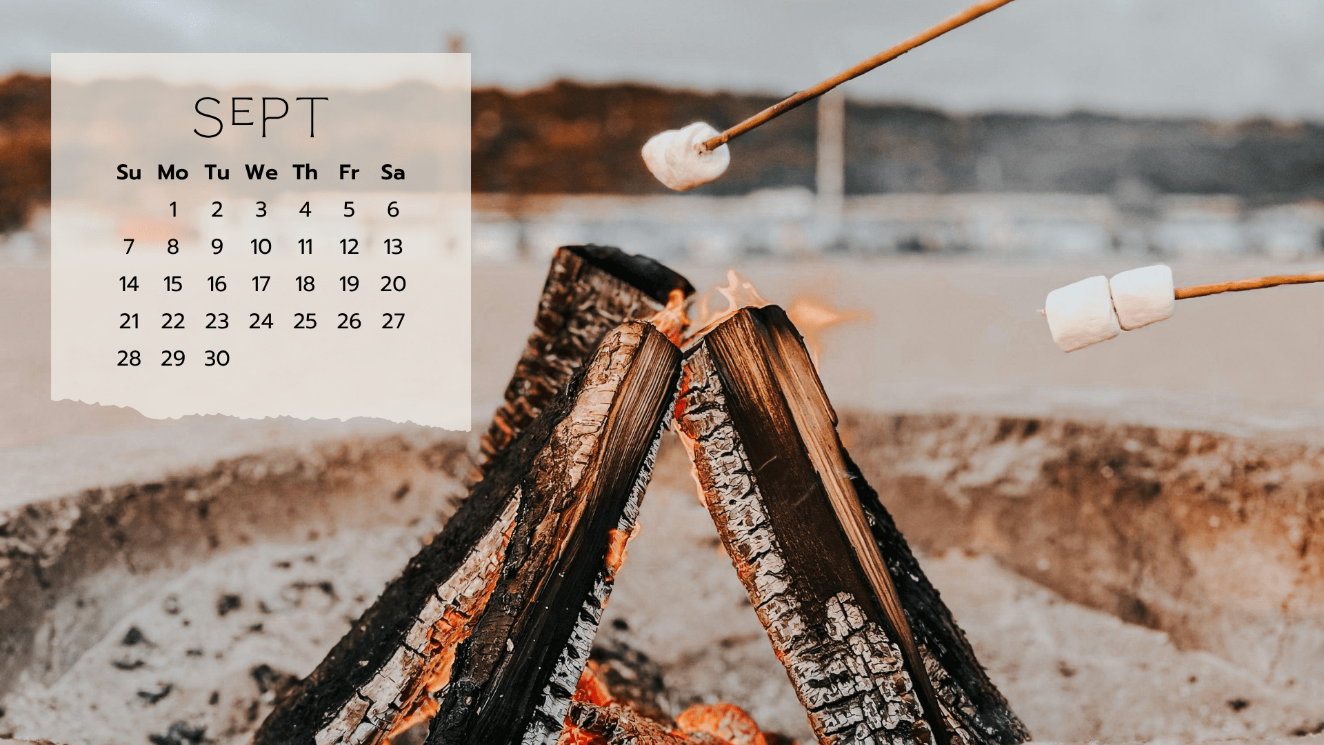 1920x1080 Free September 2025 Desktop Calendar Background (EASY DOWNLOAD)