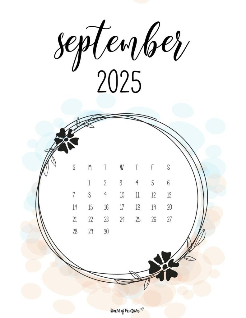 791x1024 Free Printable September 2025 Calendars