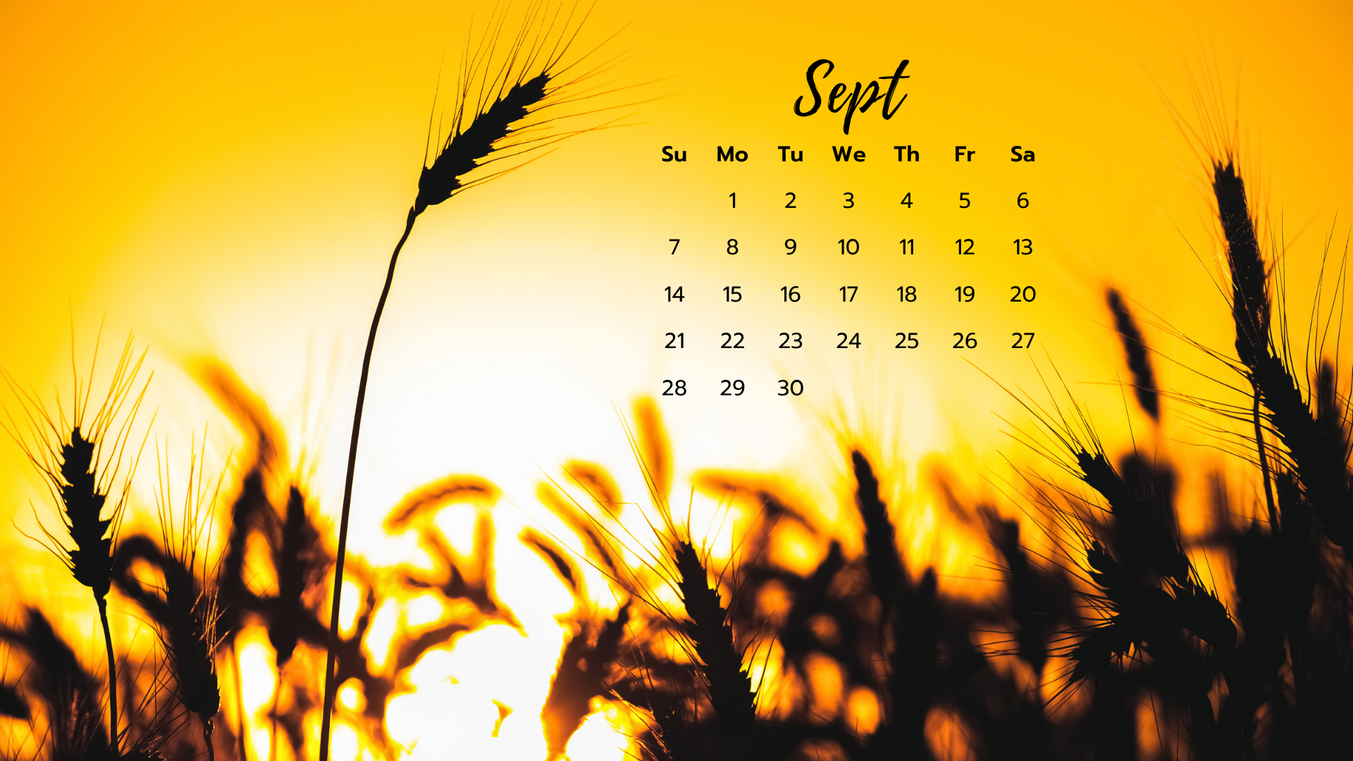 1920x1080 Free September 2025 Desktop Calendar Background (EASY DOWNLOAD)