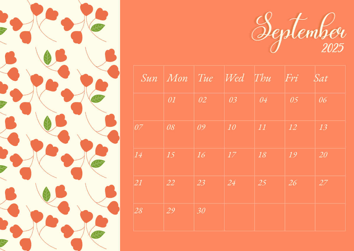 September 2025 Calendar Wallpapers Top Free September 2025 Calendar — free download