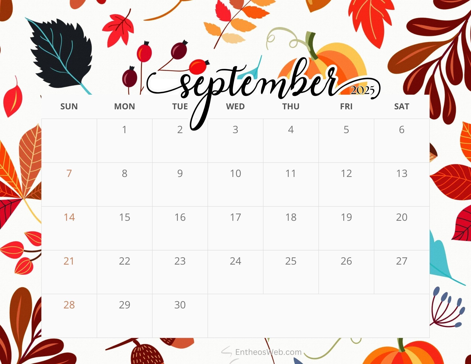 2000x1545 Free September 2025 Printable Calendar Downloads