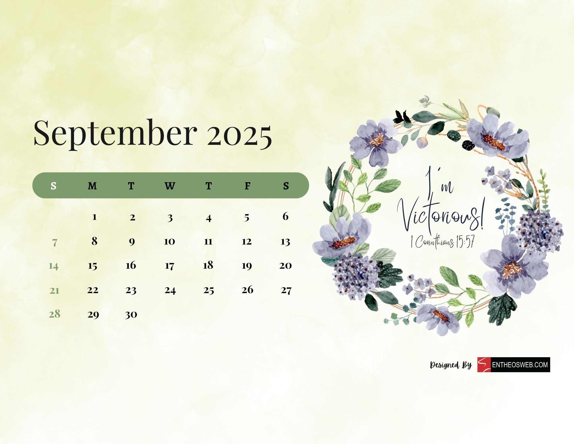 2000x1545 Free 2025 Christian Calendar Printable with Bible Verses