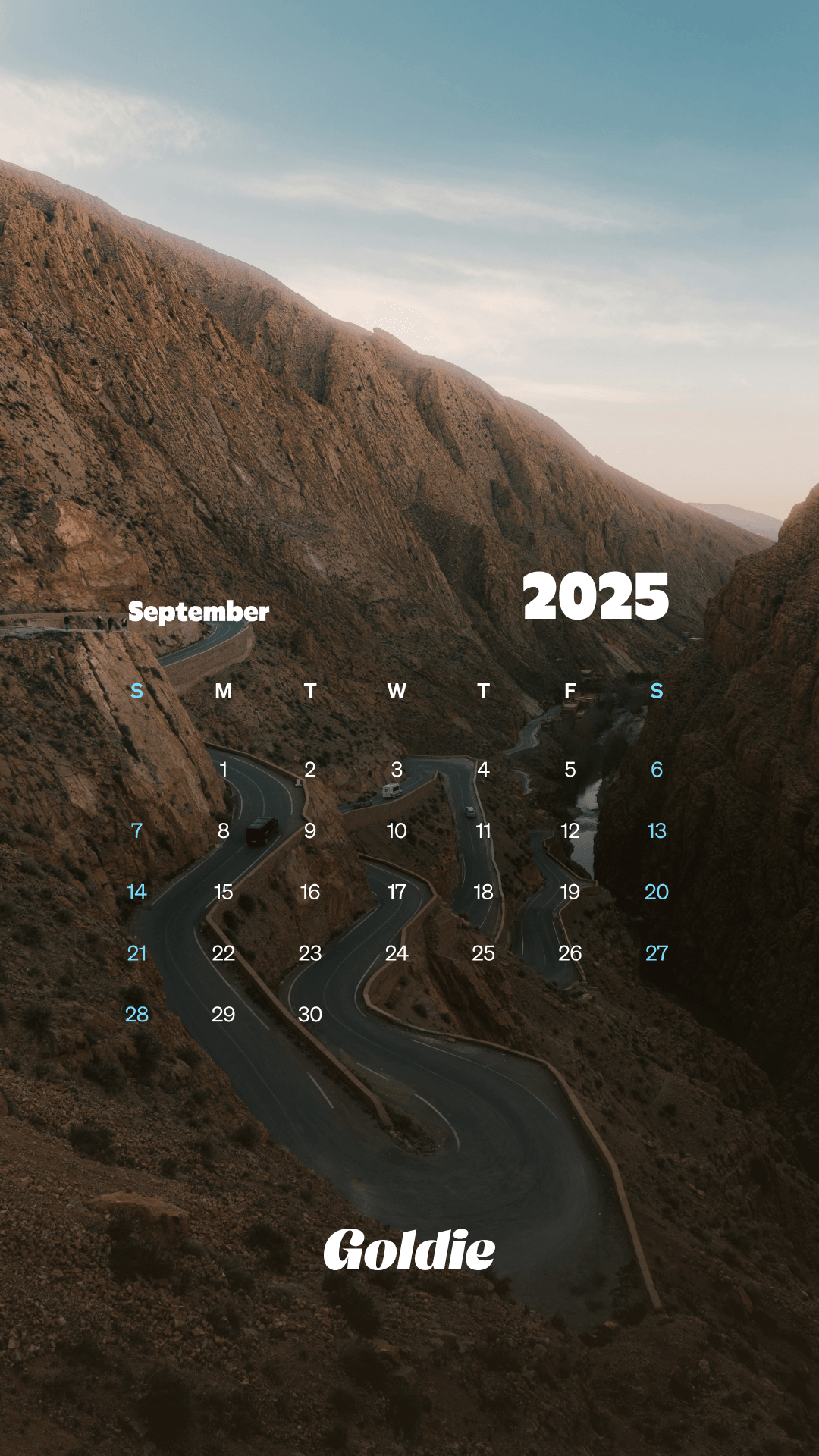 1080x1920 Free September 2025 Wallpaper Calendars