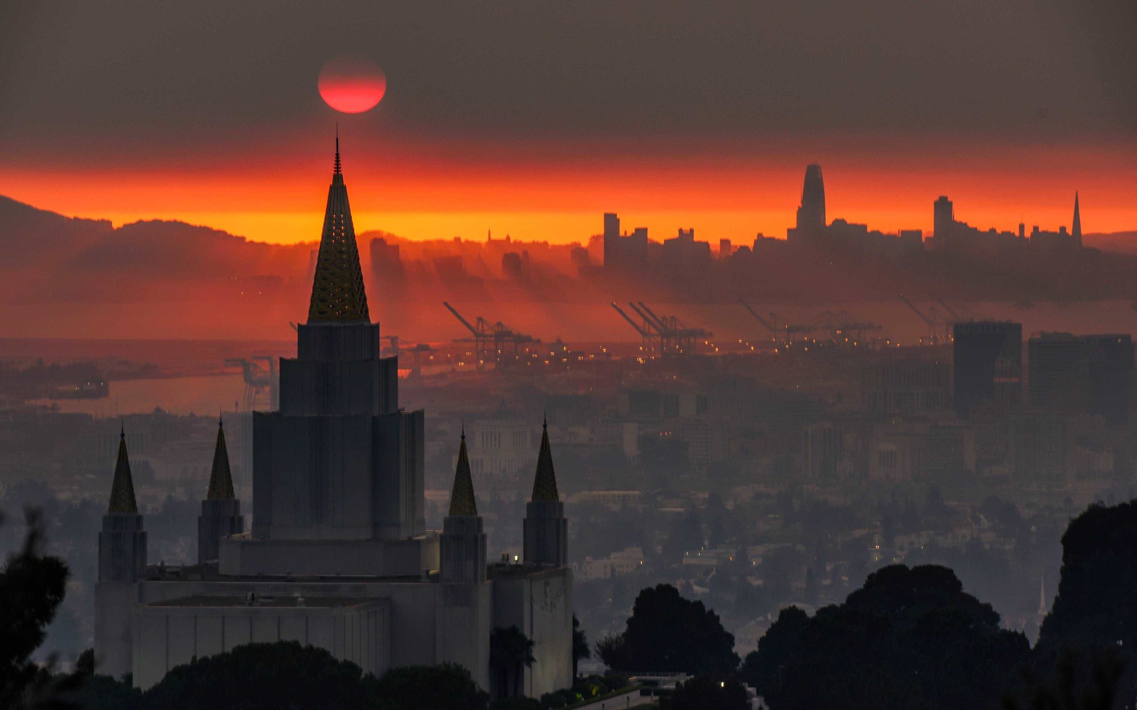 3840x2400 Mormon Temple in Oakland 4K 3840x2400 Resolution