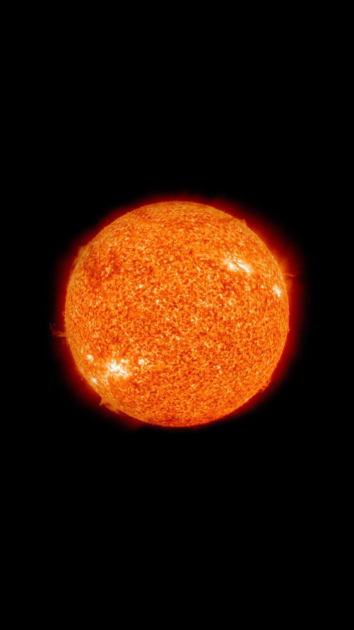 1242x2208 iPhone 8 wallpaper. sun red dark minimal