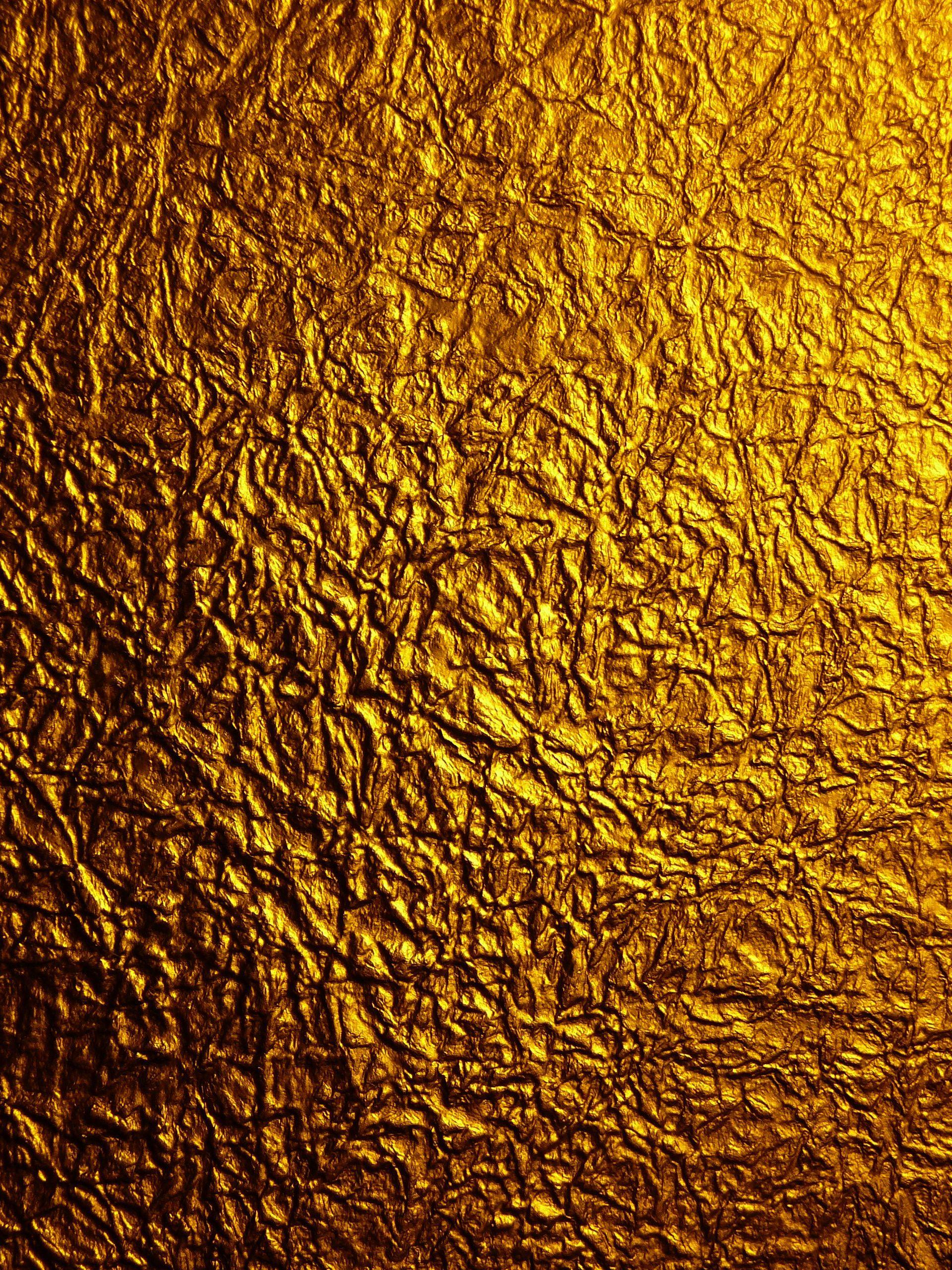 1920x2560 Gold #metal wrinkled paper #texture. Metal texture, Brown