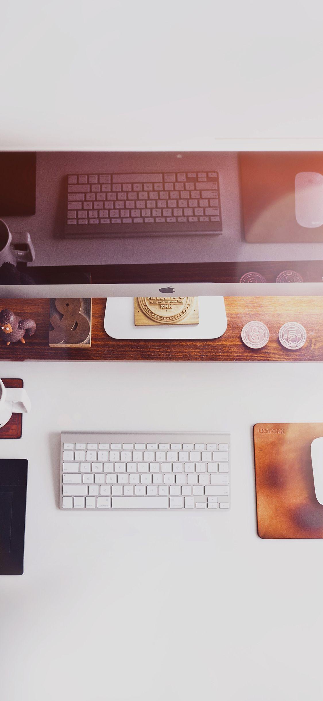 1125x2436 Mac Apple Desk Jeff Sheldon Flare Office Wallpaper