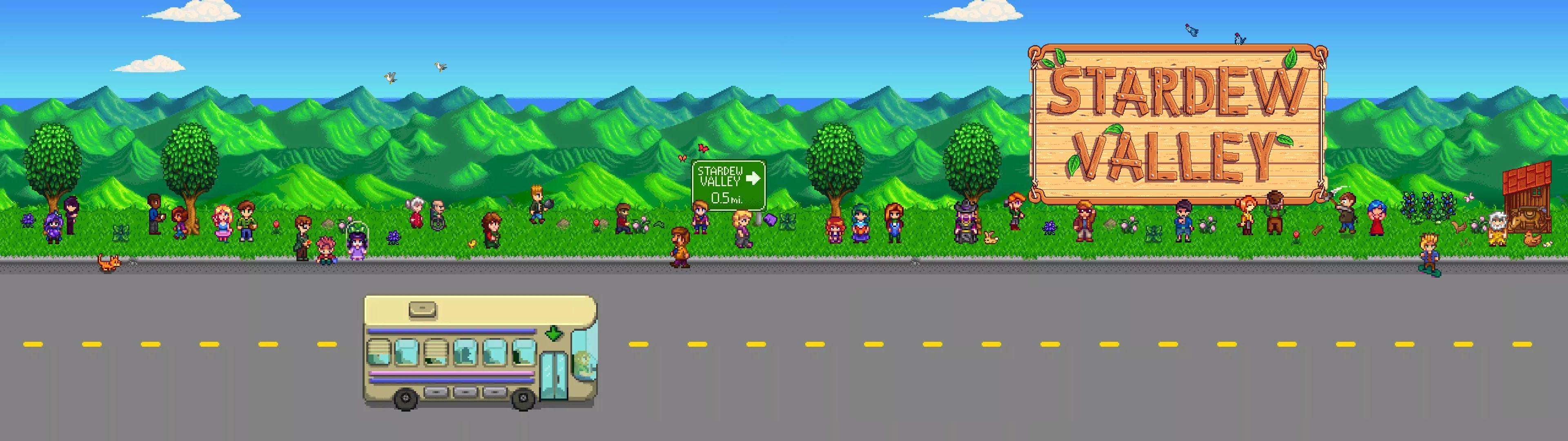 3840x1080 Stardew Wallpaper