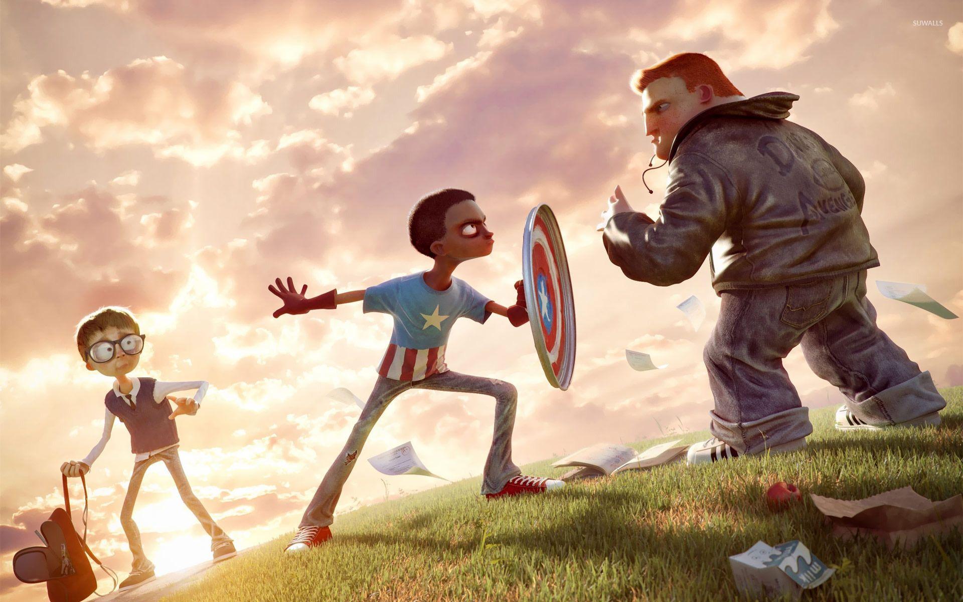 1920x1200 Boys playing superheroes wallpaper wallpaper